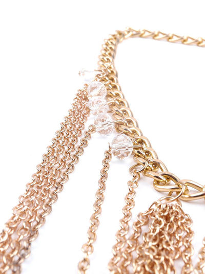 Awesome gold-tone exclusive body chain for women - Odette
