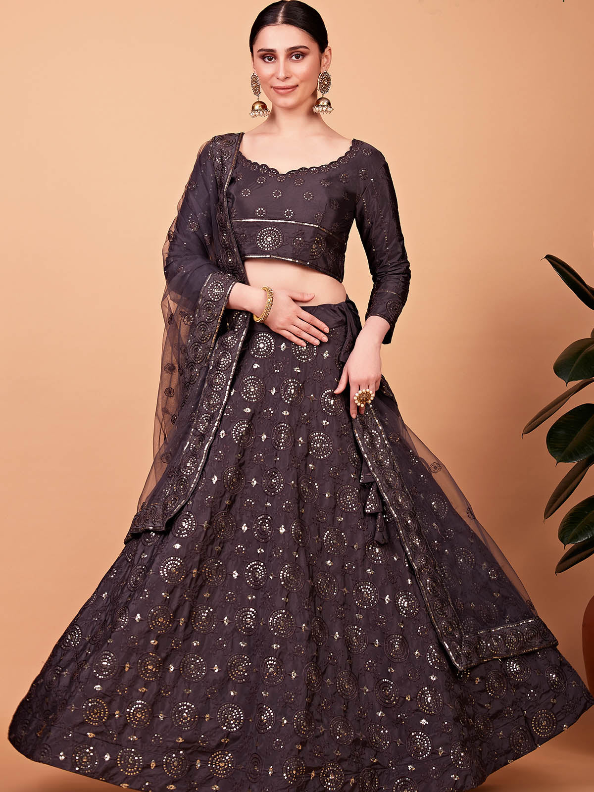 Buy online Self Design Semi-stitched Lehenga Choli Set With Dupatta from  ethnic wear for Women by Lilots for ₹3699 at 50% off | 2024 Limeroad.com