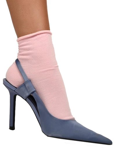 Baby pink cute ankle length socks - Odette