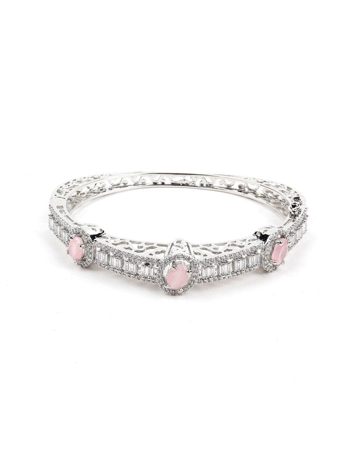 Baby Pink Studded Crystal Bracelet - Odette