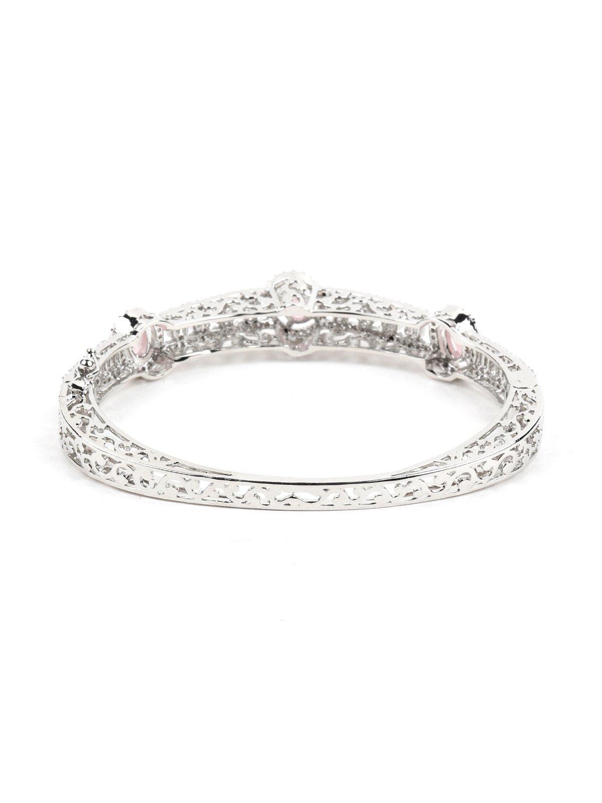 Baby Pink Studded Crystal Bracelet - Odette