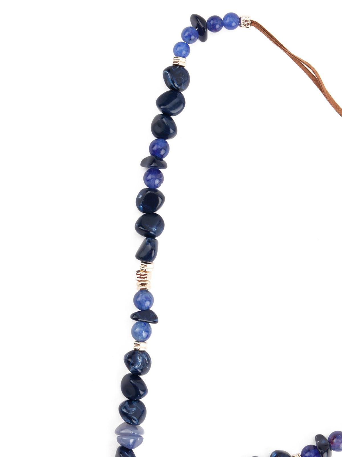 Blue Kemp Pendant with Black Agate beads Necklace Set by Nishna Design –  RIANSH STORE