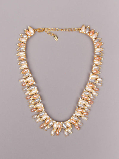 Beaded pastel coloured necklace set - Odette