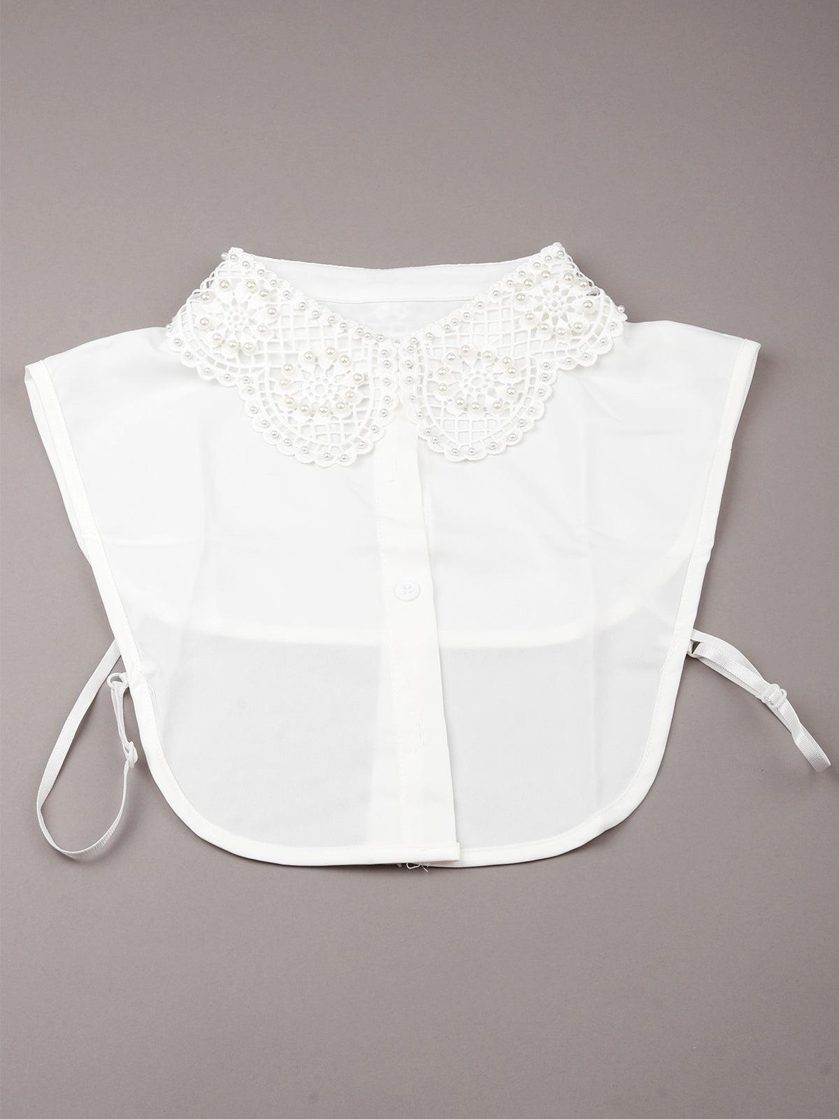 Beautiful classic white detachable collar - Odette