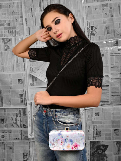 Beautiful Floral Printed Sling Bag - Odette