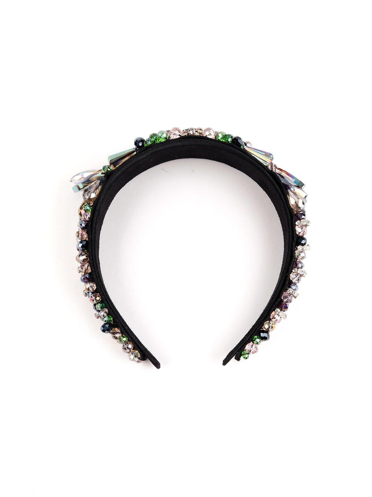 Beautiful Green Covered Hairband - Odette