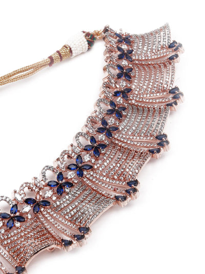 Beautiful rose gold sapphire jewellery set - Odette