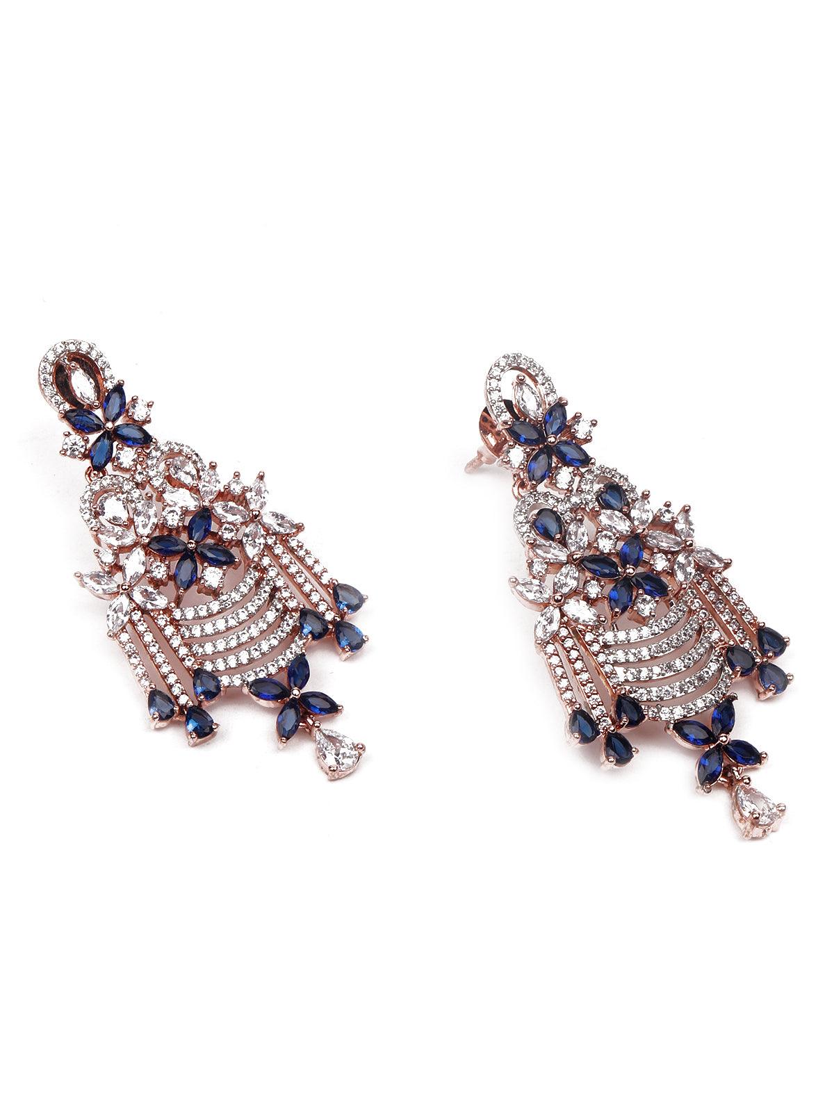 Beautiful rose gold sapphire jewellery set - Odette