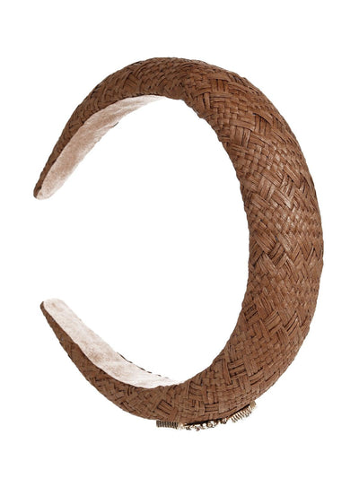 Beige Basket Textured Hairband - Odette