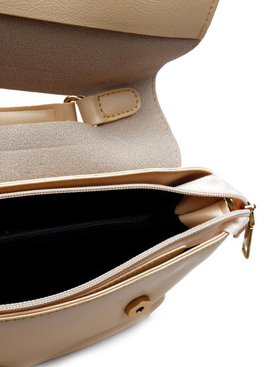 Beige creamy satchel bag for women - Odette