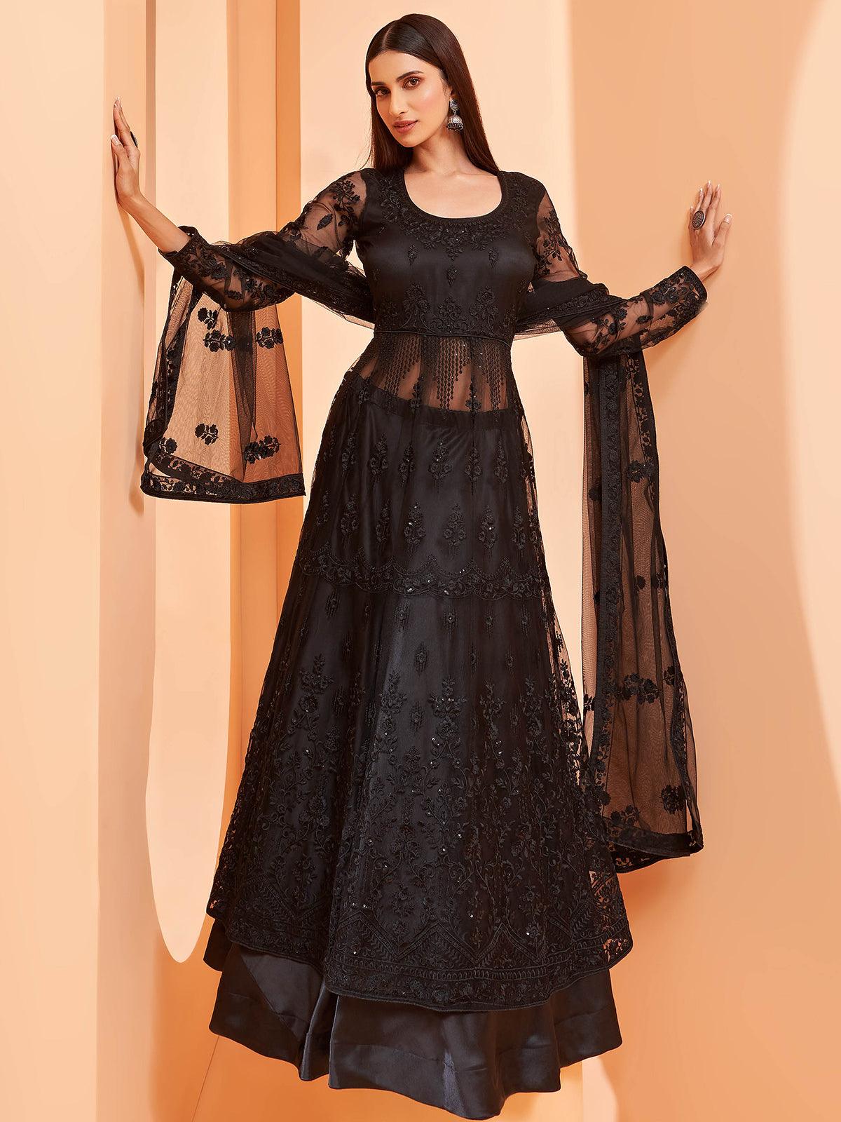 Buy 58/5XL Size Front Slit Net Diwali Dress Collection Online for Women in  UK