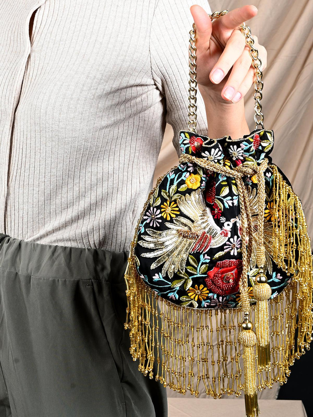 Buy Black Designer Potli! – Odette - Main Image