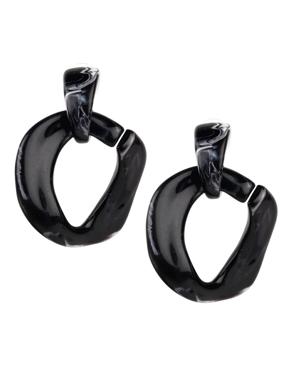 Amazon.com: Mens Earrings 925 Sterling Silver Black Hoop Earrings  Hypoallergenic Huggie Hoop Earrings Engraved Knot Earrings: Clothing, Shoes  & Jewelry