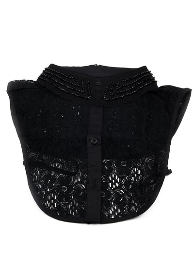 Black lace detachable collar - Odette