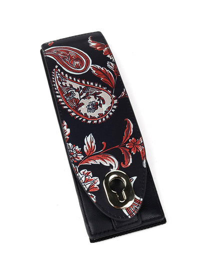 Black Printed Elegant Belt - Odette