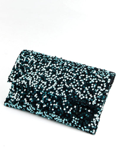 Black shimmery handbag - Odette