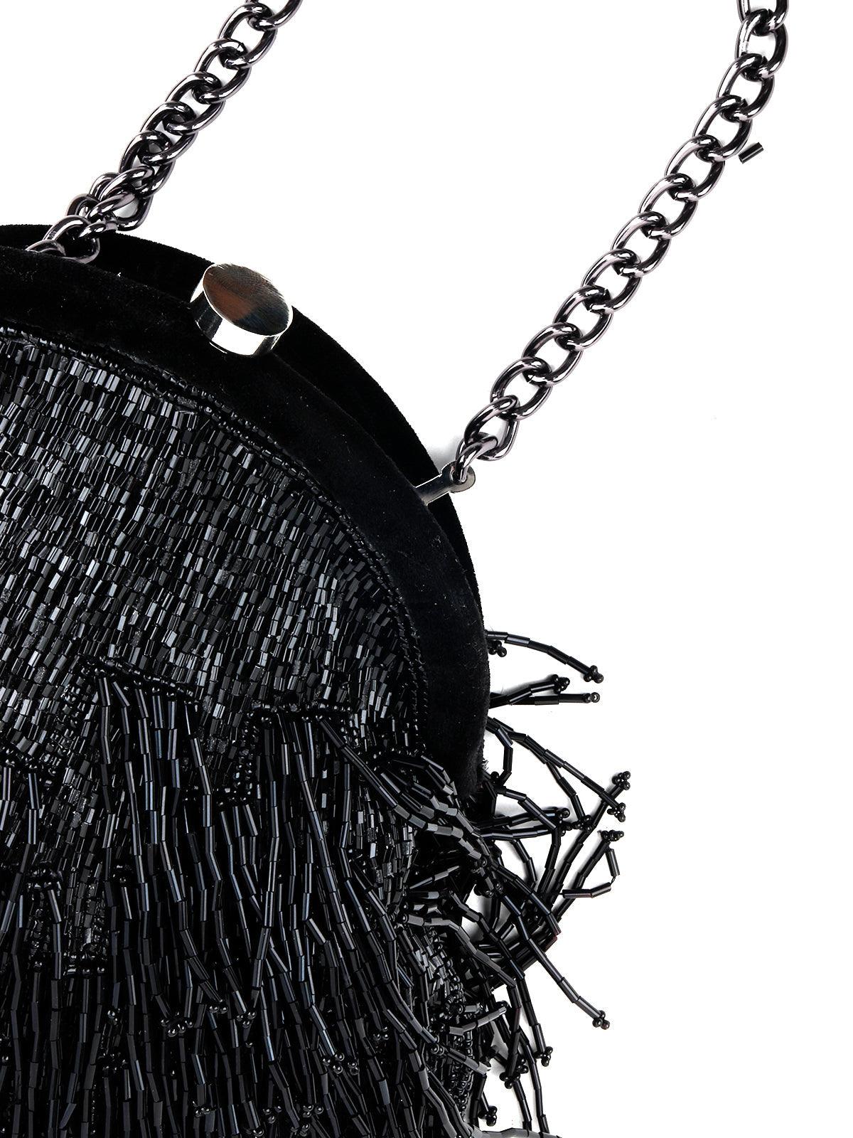 Black Tassel Attractive Batuwa Bag - Odette
