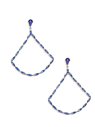Blue Pendulam Stone Earring - Odette