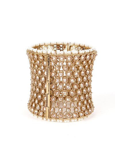 Bold Gold Embellished Bracelet - Odette