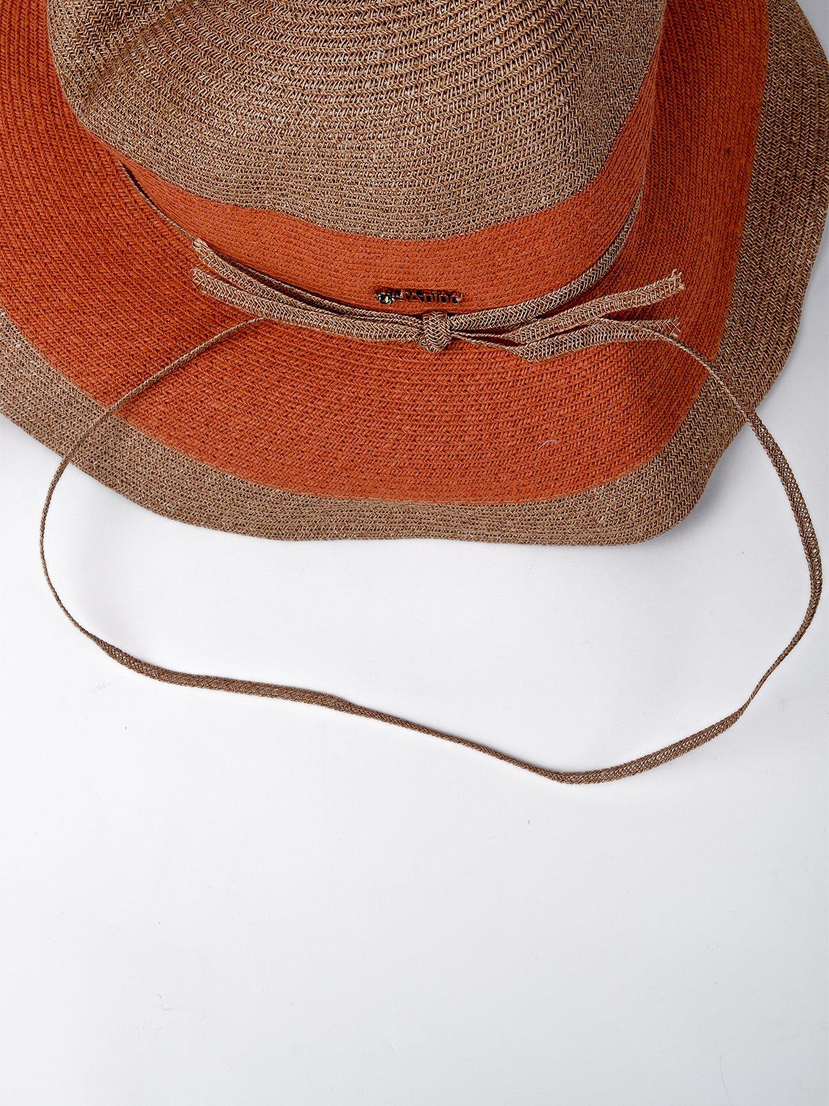 Brown And Tan Coloured Bucket Hat - Odette