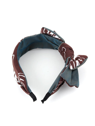 Brown Printed Flawless Hairband - Odette