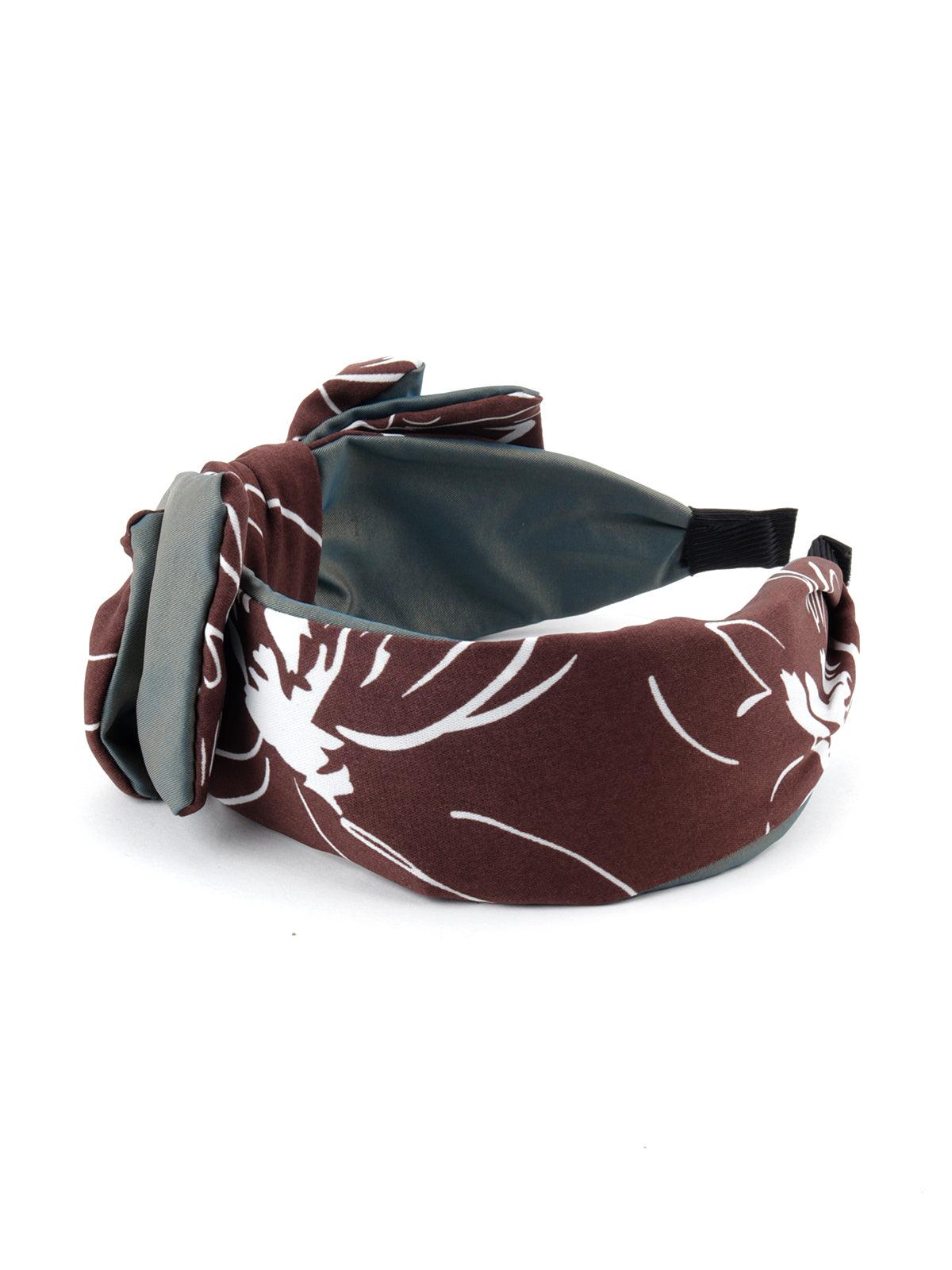 Brown Printed Flawless Hairband - Odette
