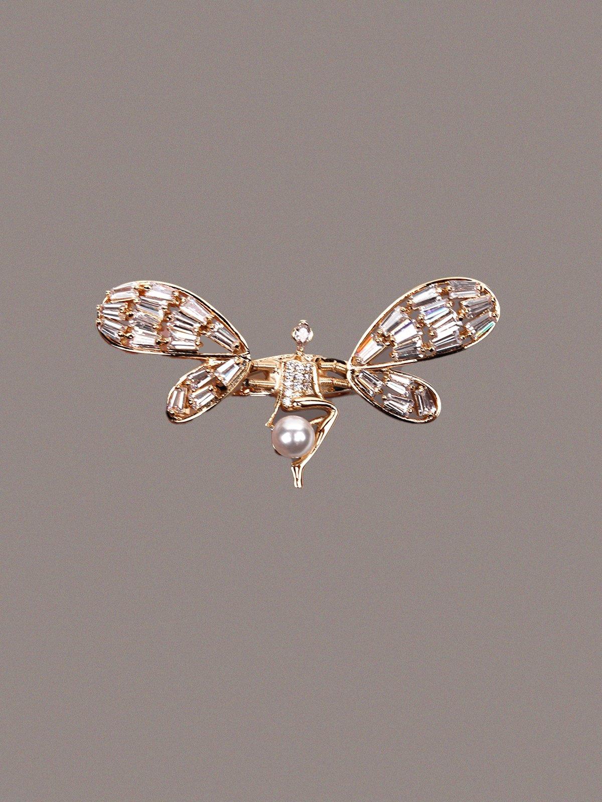 Butterfly shaped gold tone finger ringÂ  - Odette