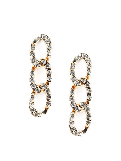 Callidora Golden Metallic Dangle Earrings - Odette