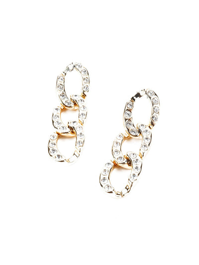 Callidora Golden Metallic Dangle Earrings - Odette