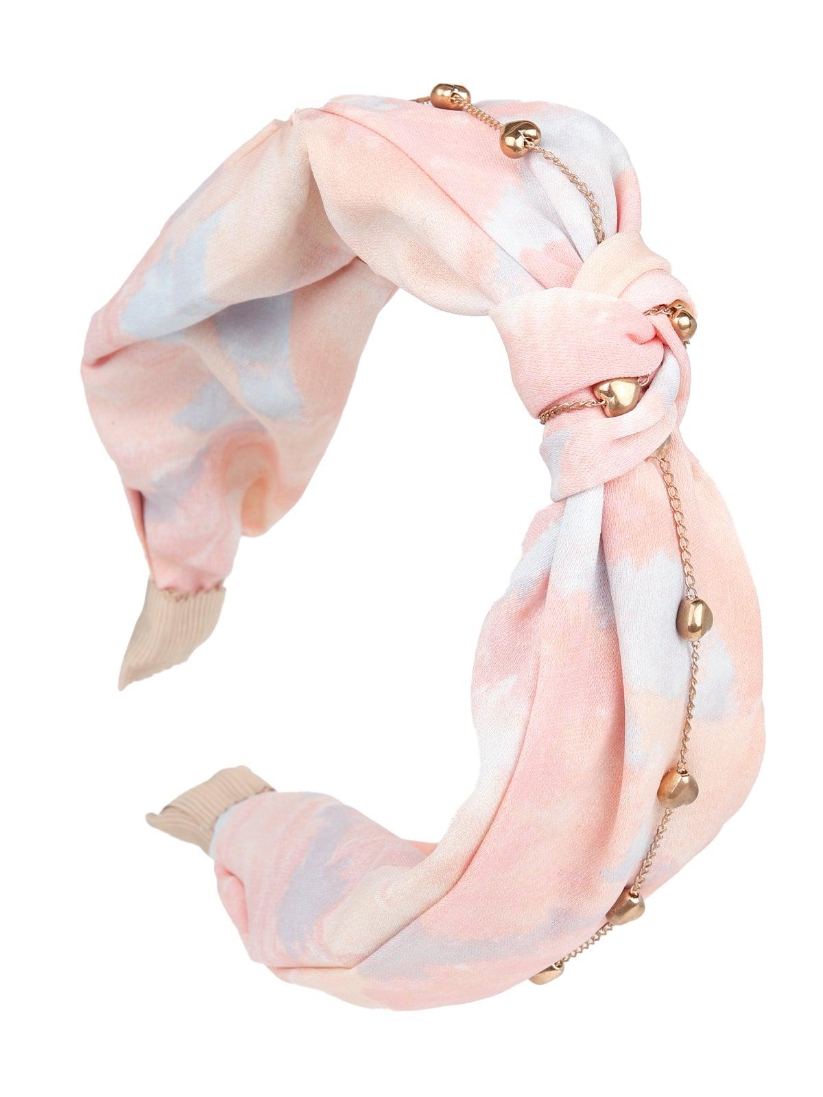 Candy-Floss Creamy Pastel Coloured Chained Hairband -Pink - Odette
