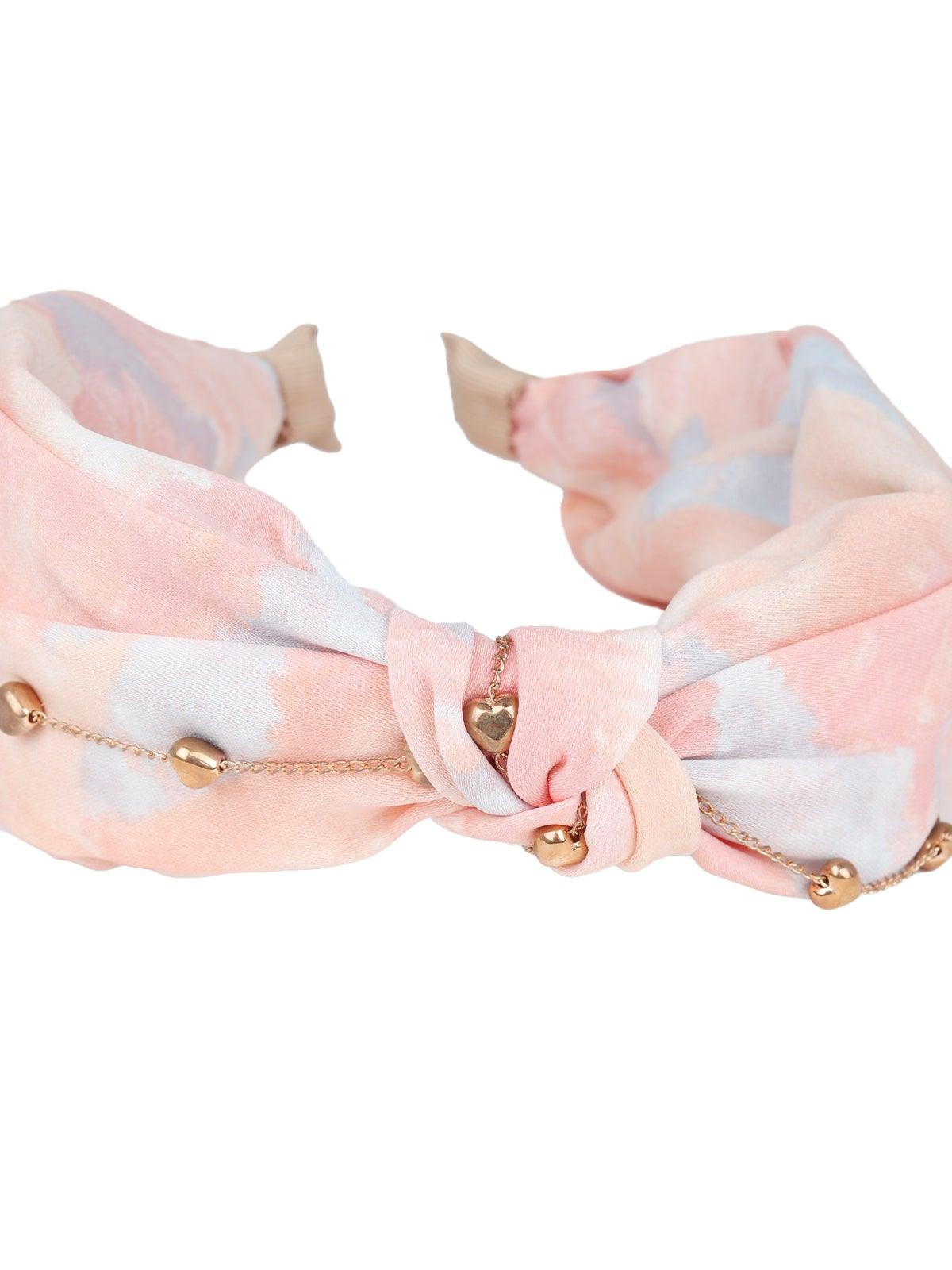 Candy-Floss Creamy Pastel Coloured Chained Hairband -Pink - Odette