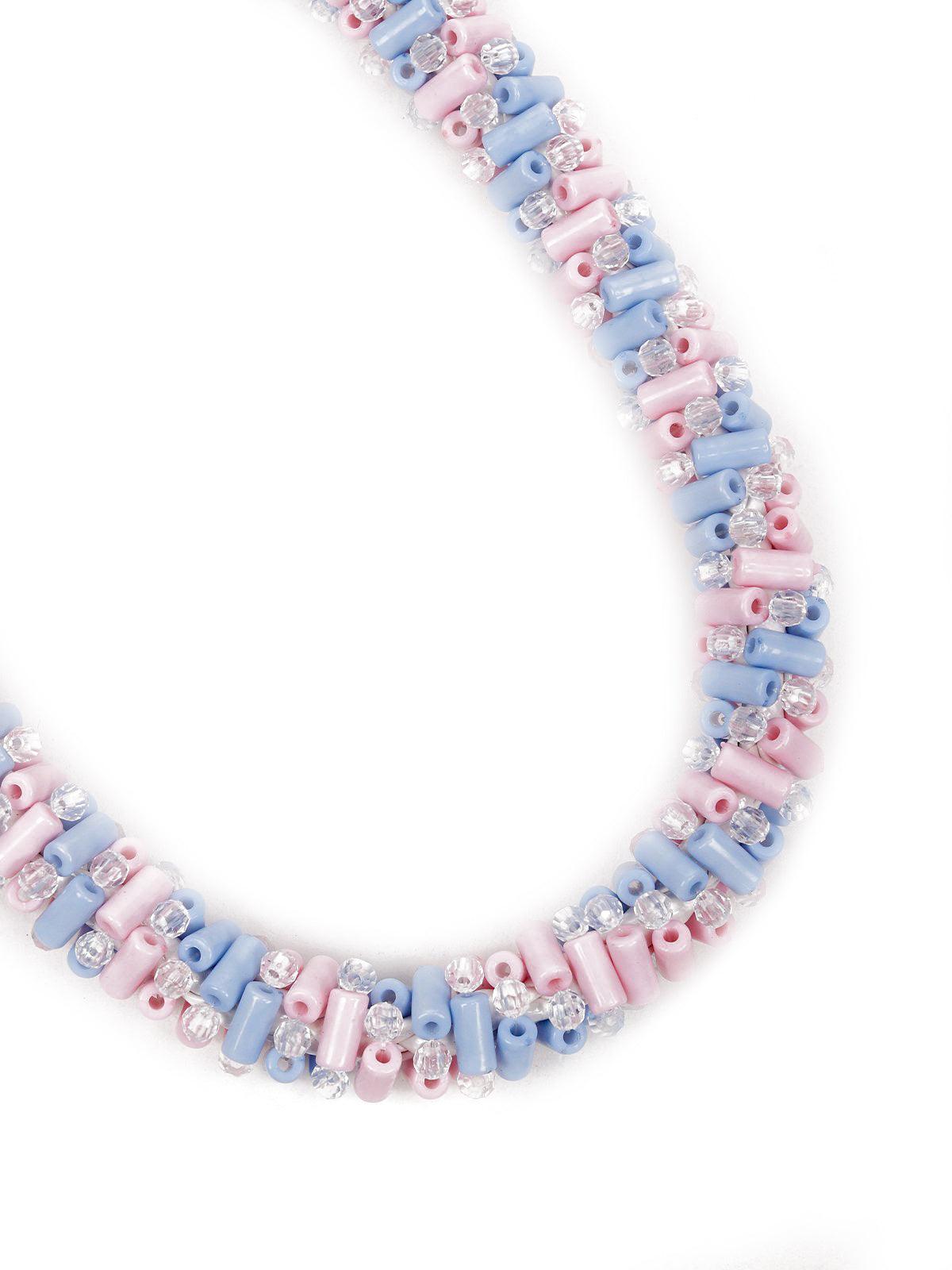 Candy Sky Blue And Baby Pink Necklace - Odette