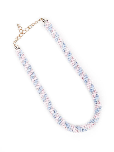 Candy Sky Blue And Baby Pink Necklace - Odette