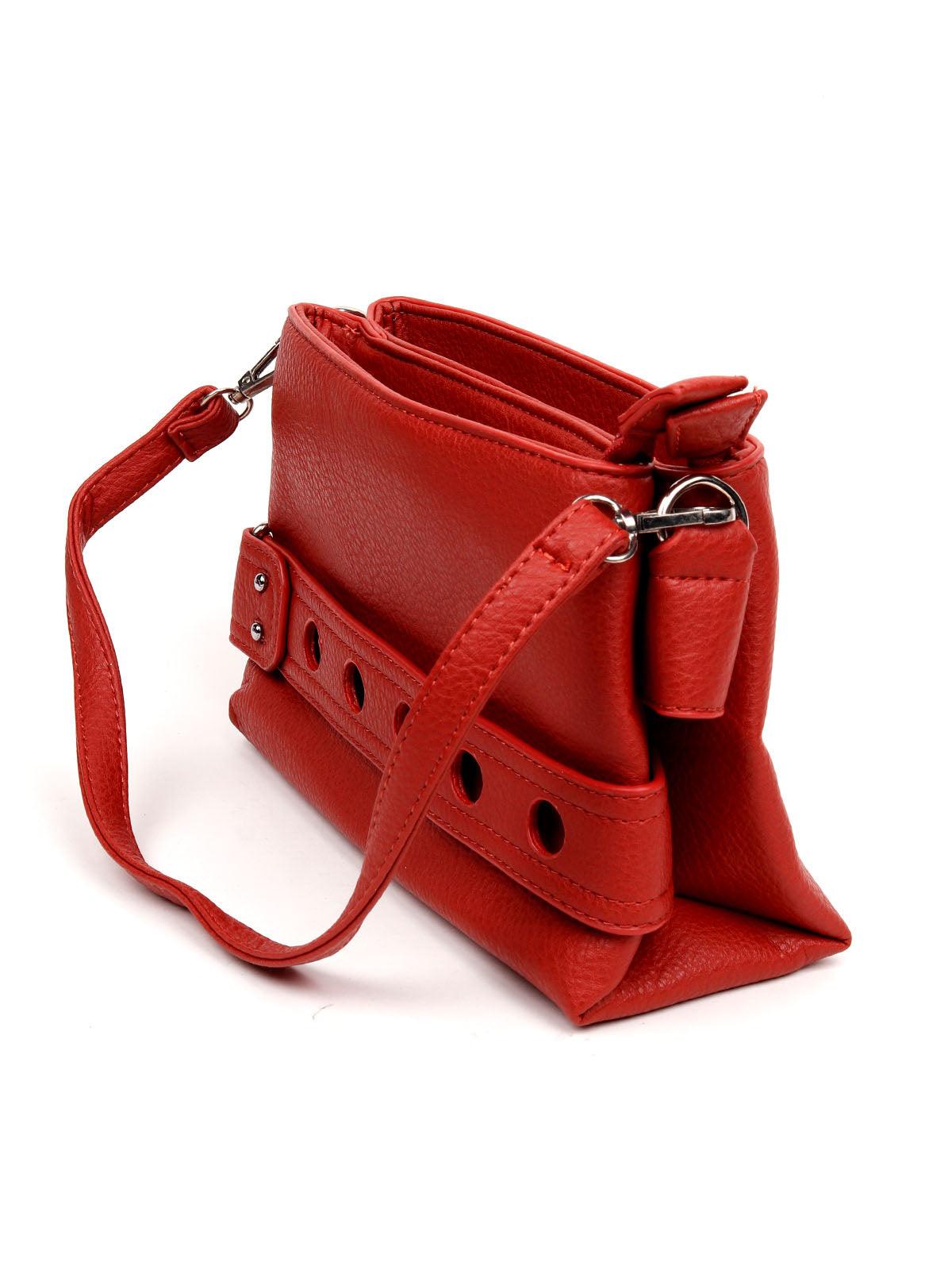 Cherry red sling bag for women - Odette