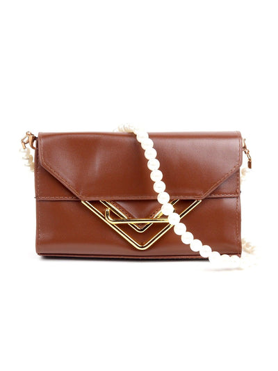 Chocolate Brown Fold-Over Belt Bag - Odette