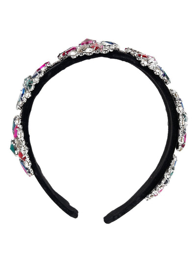 Chunky Gemstones Embellished Hairband - Odette