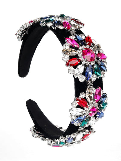 Chunky Gemstones Embellished Hairband - Odette