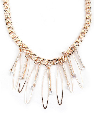 Chunky gold charm necklace - Odette