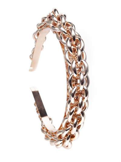 Chunky Gold metallic interlinked hairband - Odette
