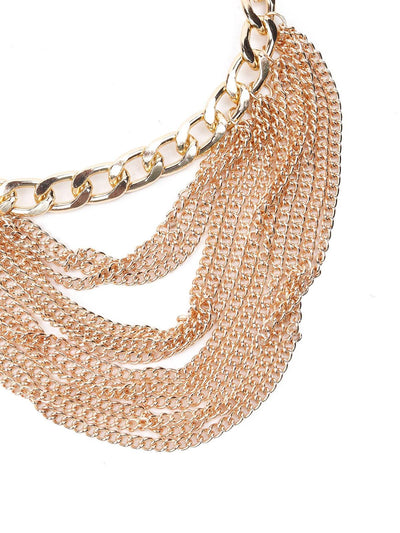 Chunky Gold Tone Necklace - Odette