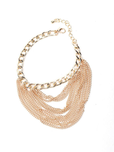 Chunky Gold Tone Necklace - Odette