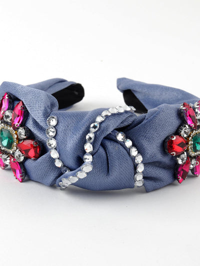 Chunky Multicolored Grey Hairband - Odette