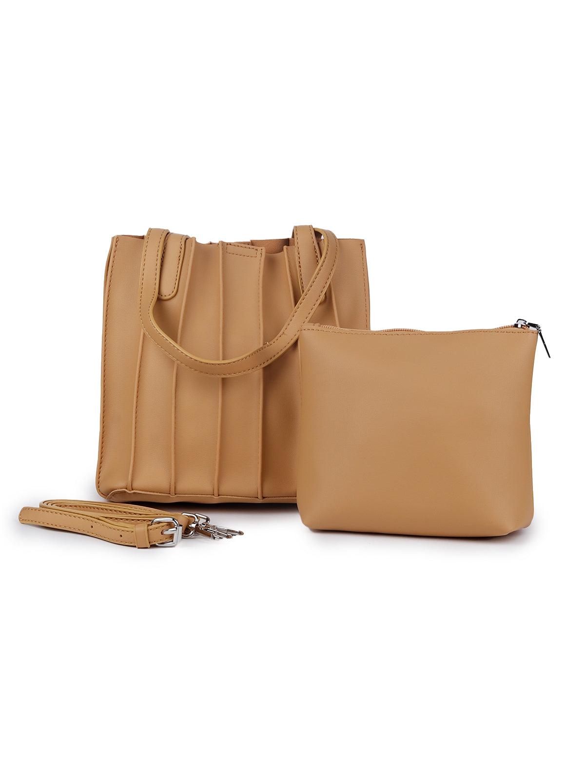 Classic beige handbag - Odette