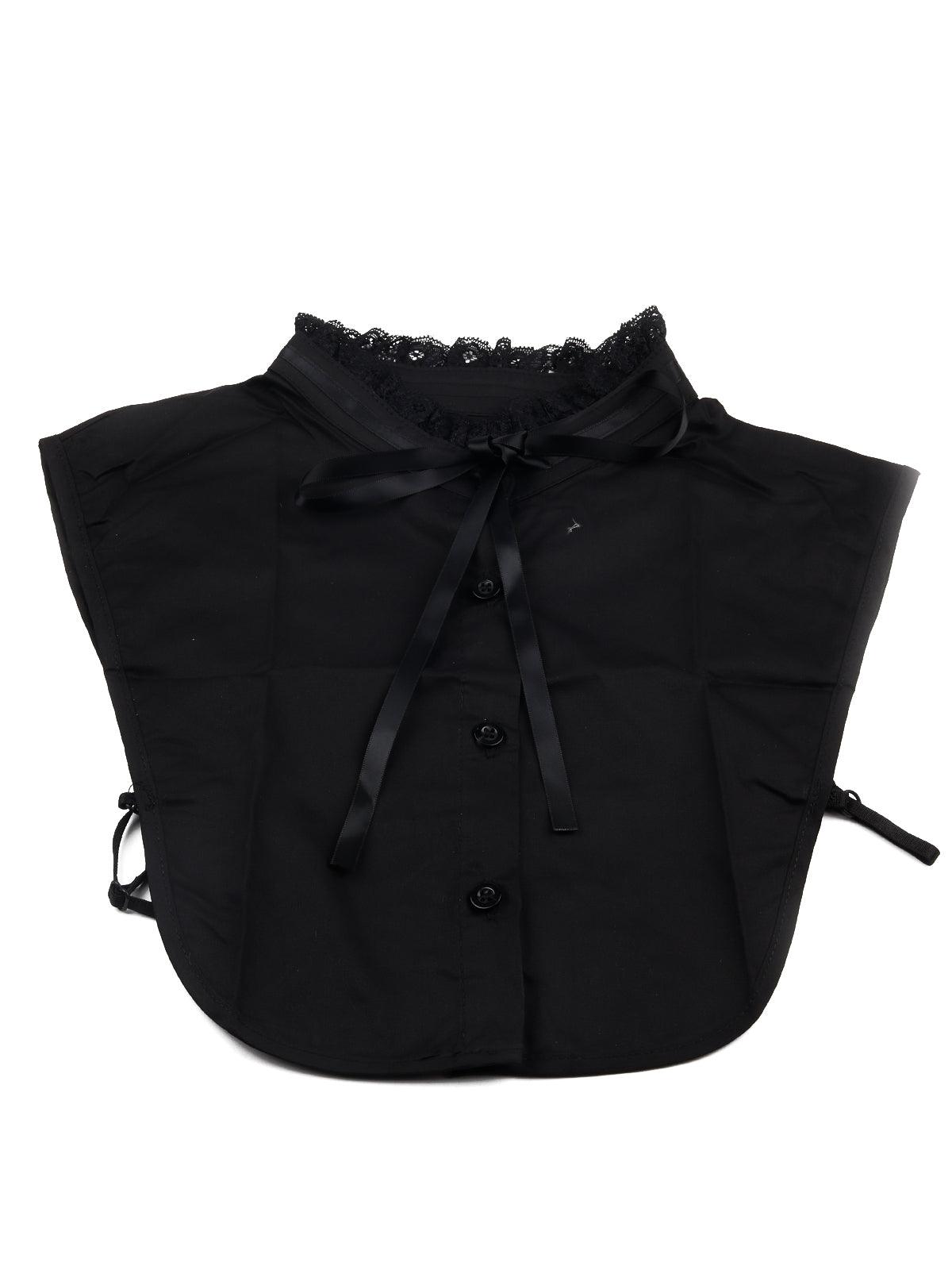 Classic black detachable collar with lace - Odette