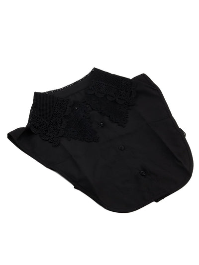 Classic black lace statement detachable collar - Odette