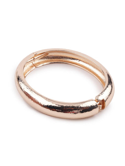 Classic gold-tone textured bracelet - Odette