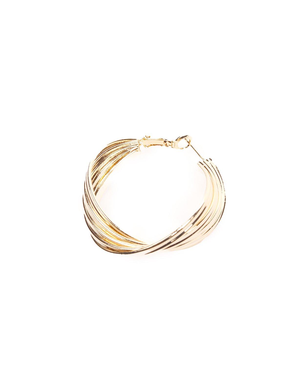 Classic gold twisted statement earrings - Odette