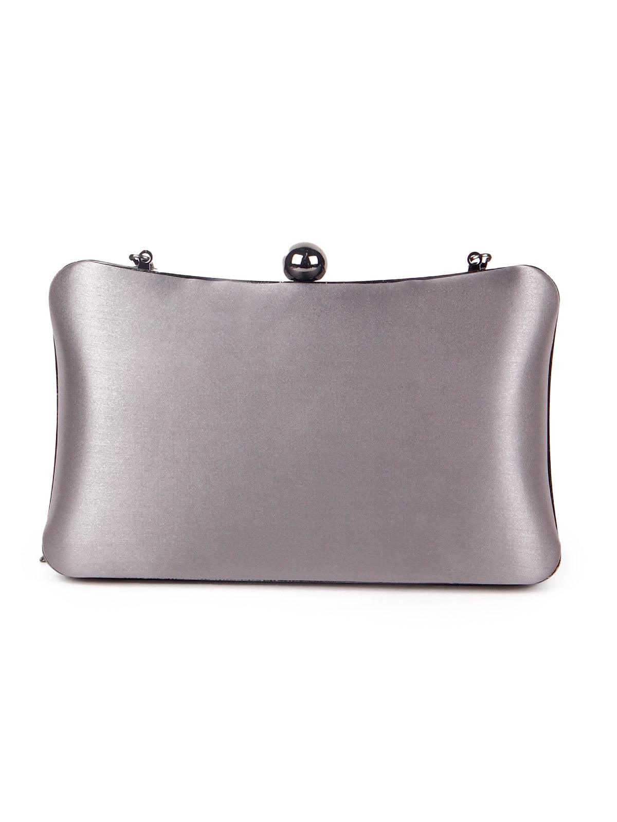 Classic grey box sling bag for women - Odette