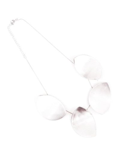 Classic mordern art inspired statement necklace-Silver - Odette