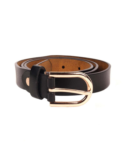 Classic smooth black waist belt bag - Odette